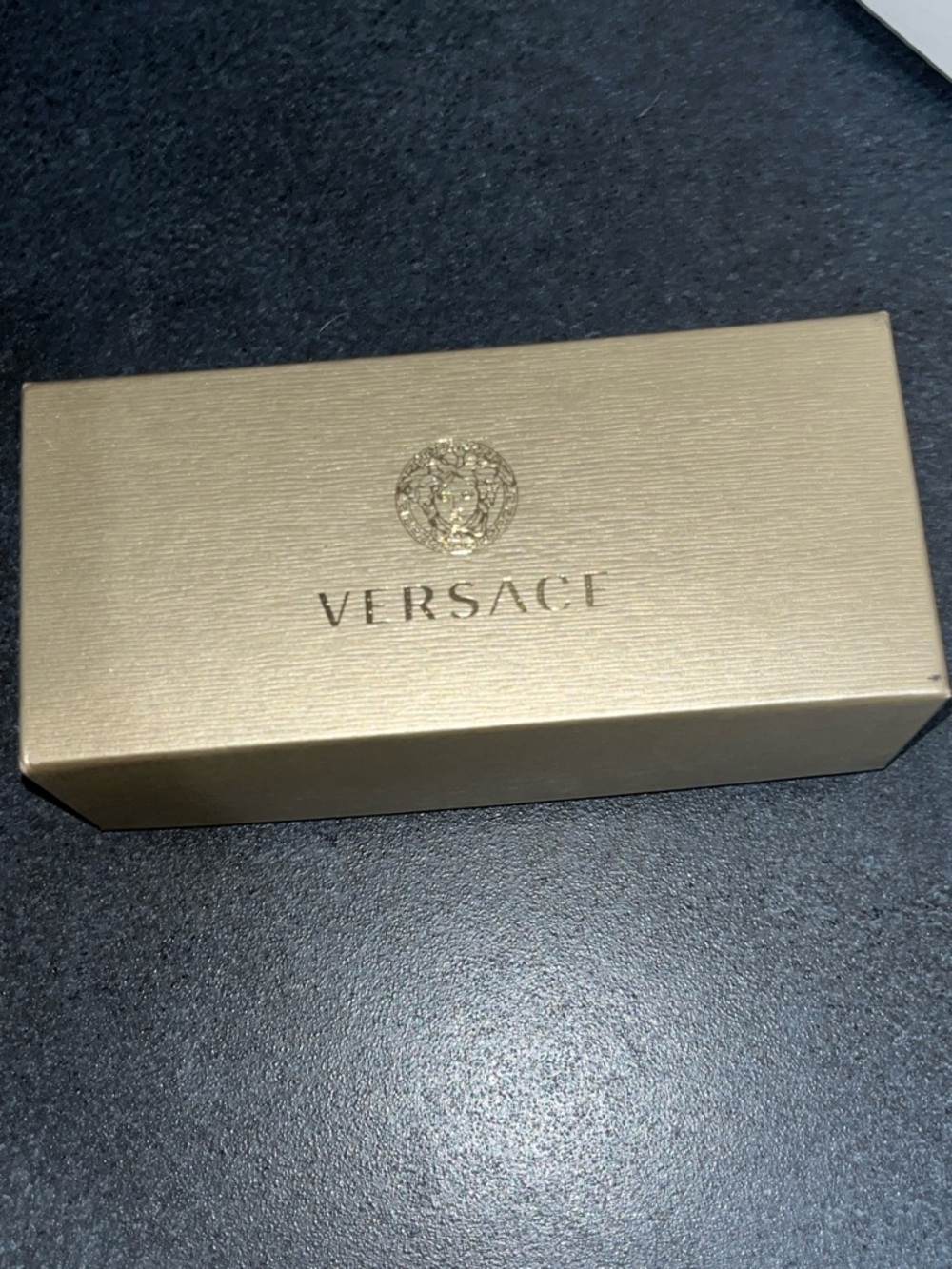 Versace Metallic Gold Logo Glasses Box